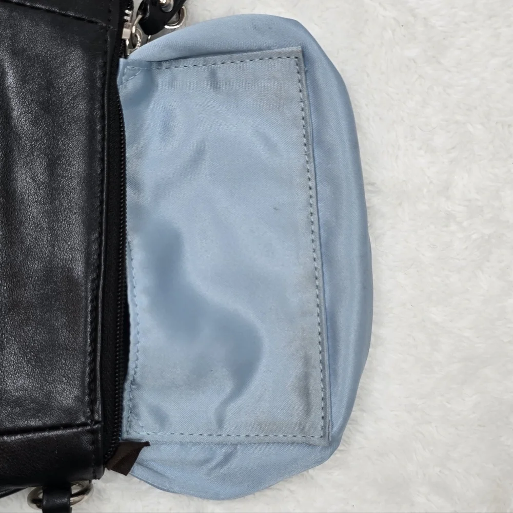 Vintage Coach Ashley Black Leather Zipper Closure Wristlet Coin Wallet